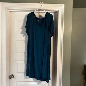 Fit and flare frees in green jewel tone from Ava &Viv